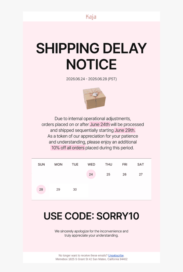 Kaja Beauty email from Tue, Jun 23, 2026