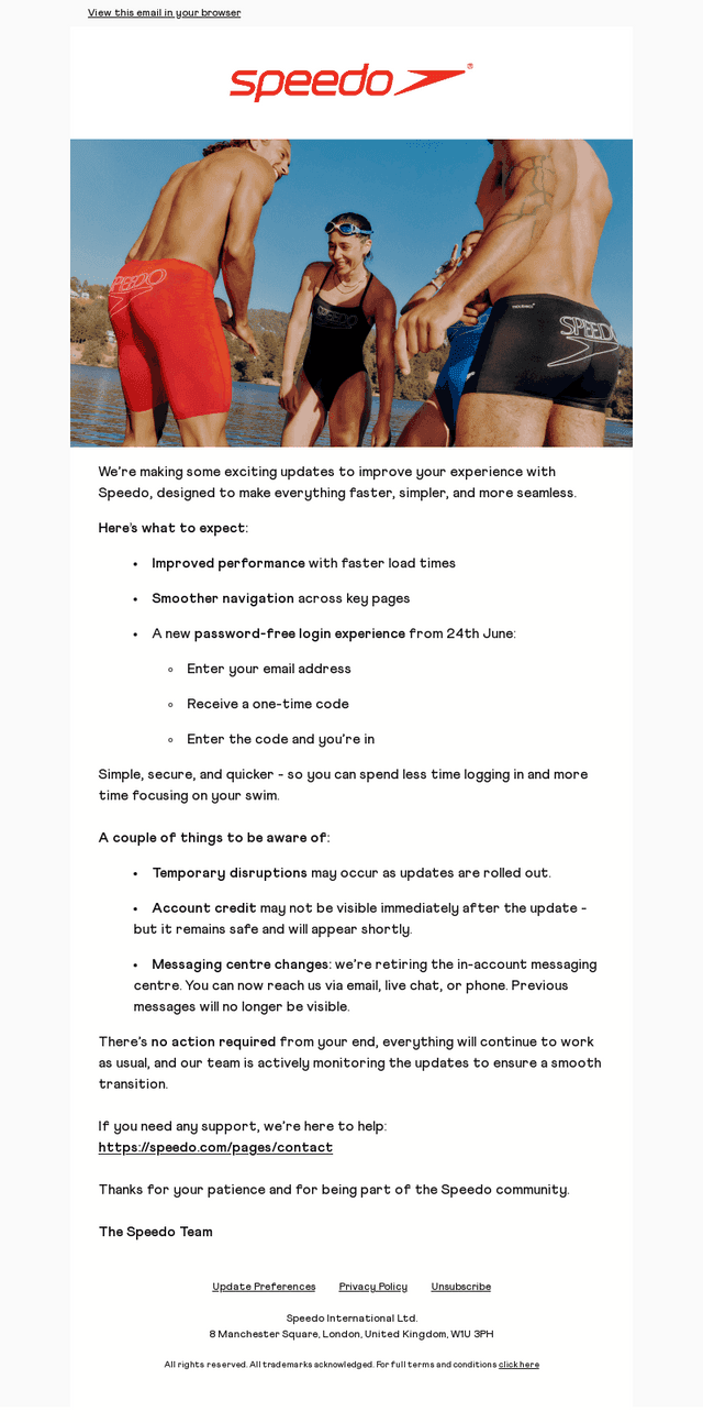 Speedo USA email from Tue, Jun 23, 2026