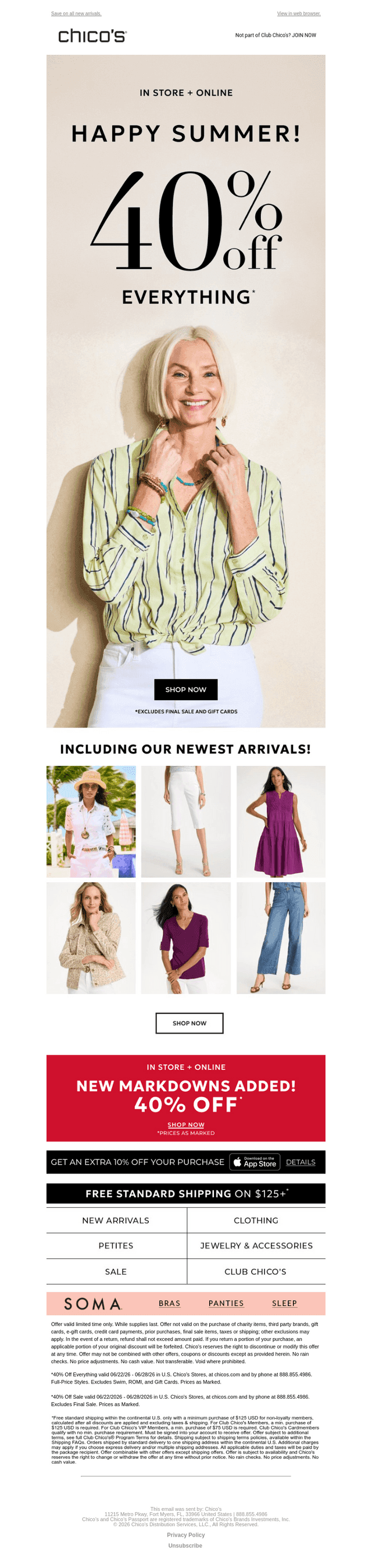 HAPPY SUMMER! 40% off EVERYTHING* excl. apply