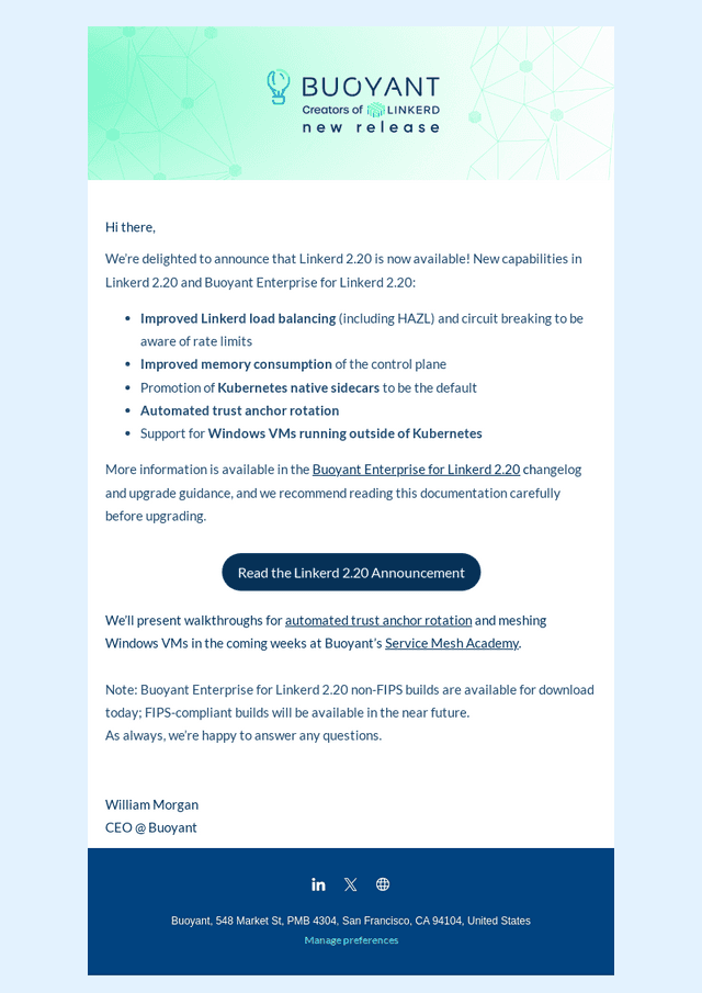 🎈Announcing Linkerd 2.20: better performance, security, reliability, and more