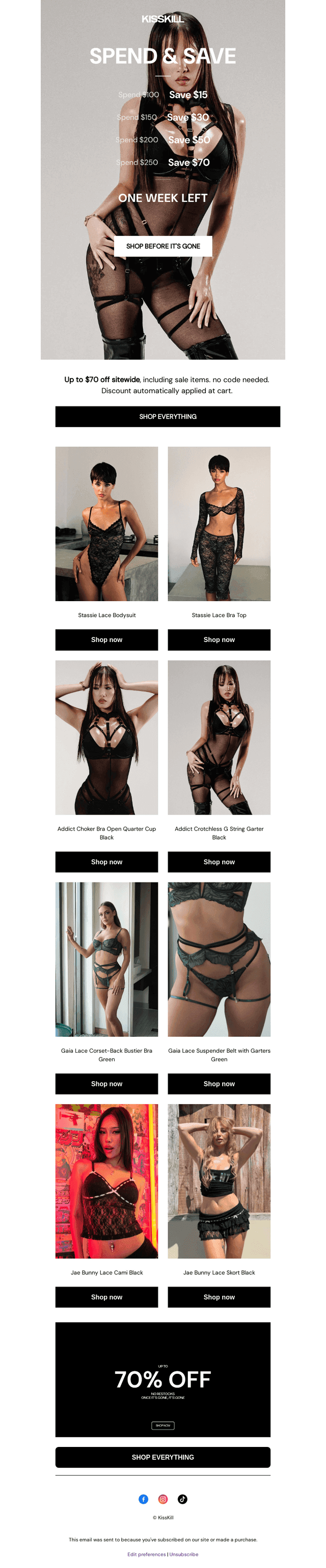 KissKill Lingerie email from Tue, Jun 23, 2026