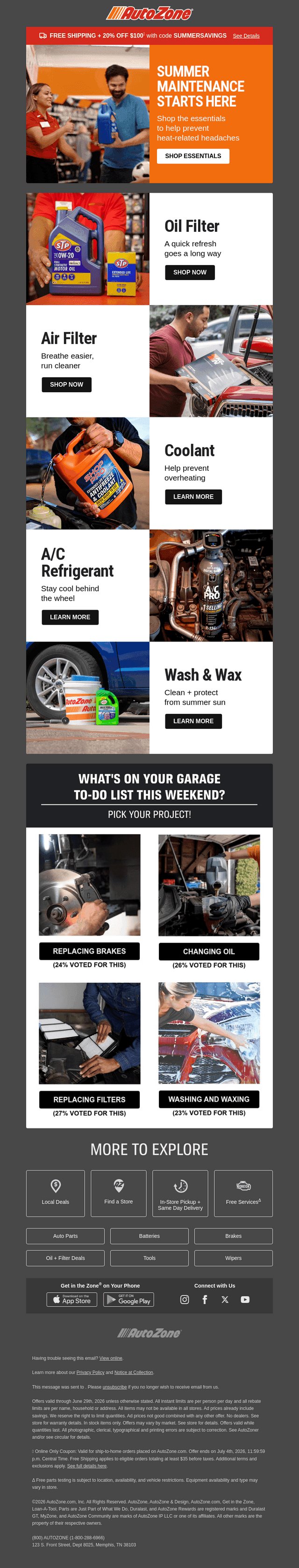 AutoZone email from Tue, Jun 23, 2026