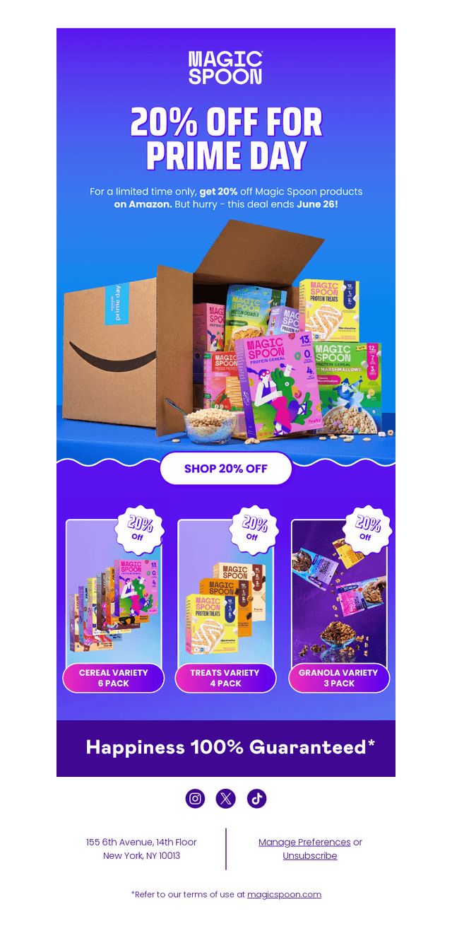 20% off for Prime Day!  🛍️
