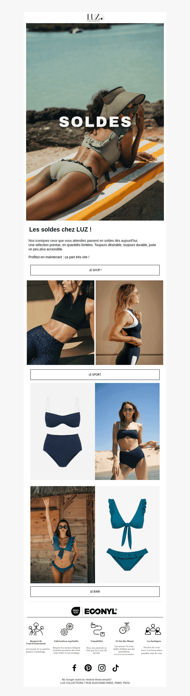 SOLDES | Top départ ☀️