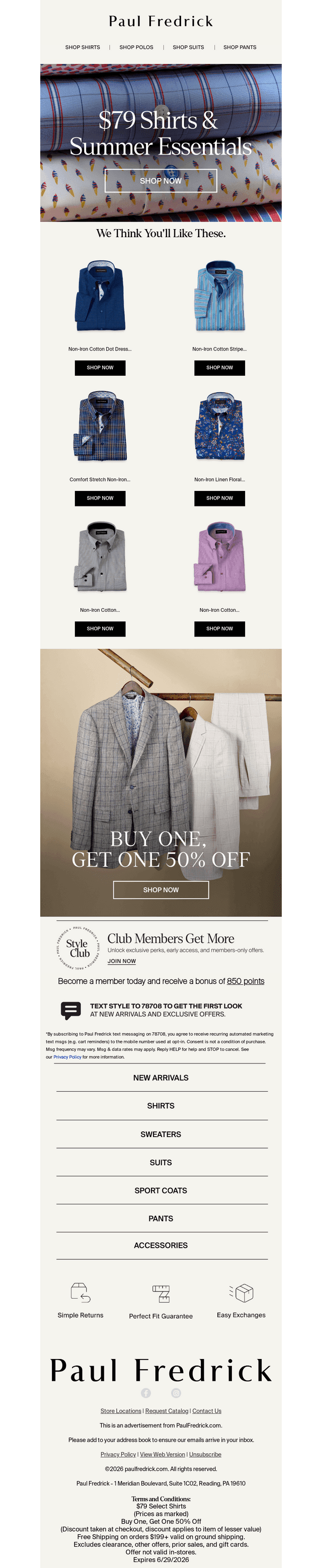 $79 Shirts, Ready for Summer.