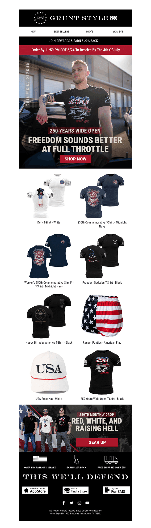 FINAL HOURS: Gear Up for the 250th 🇺🇸