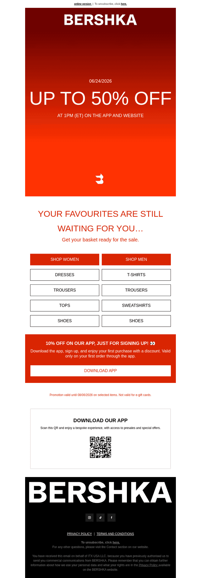 Bershka email from Wed, Jun 24, 2026