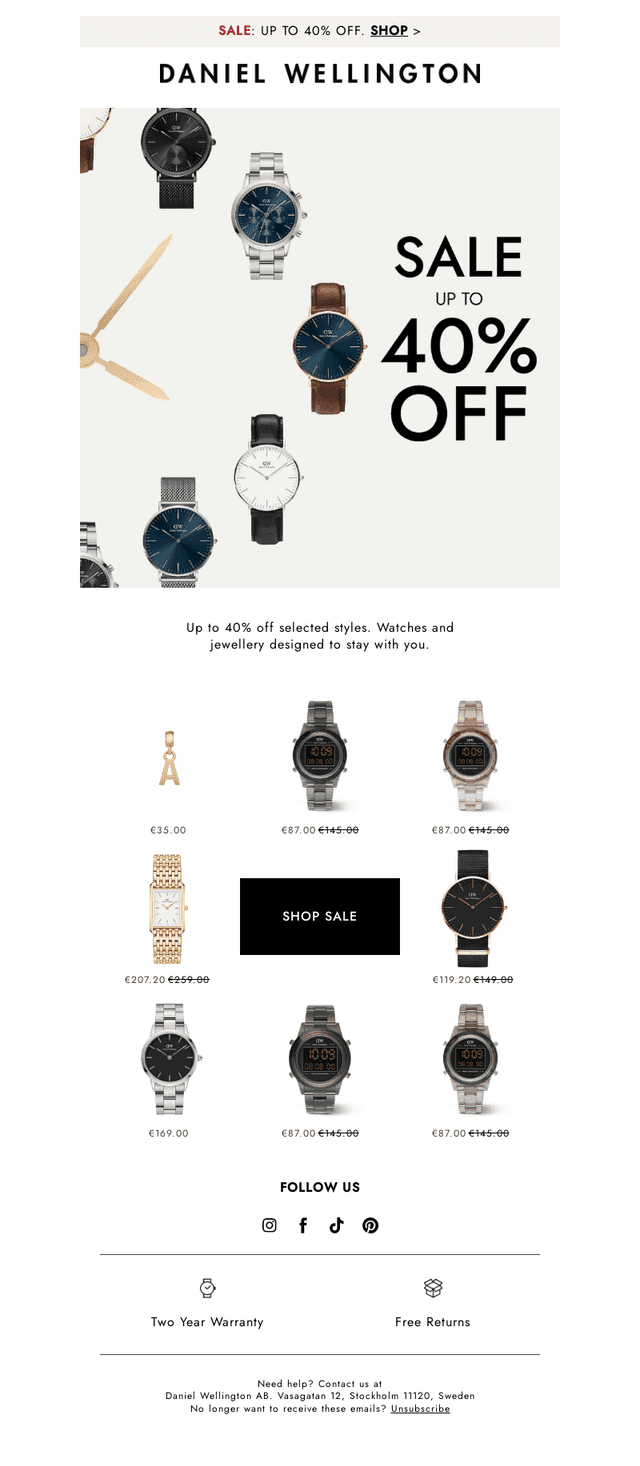 It’s here: Up to 40% off