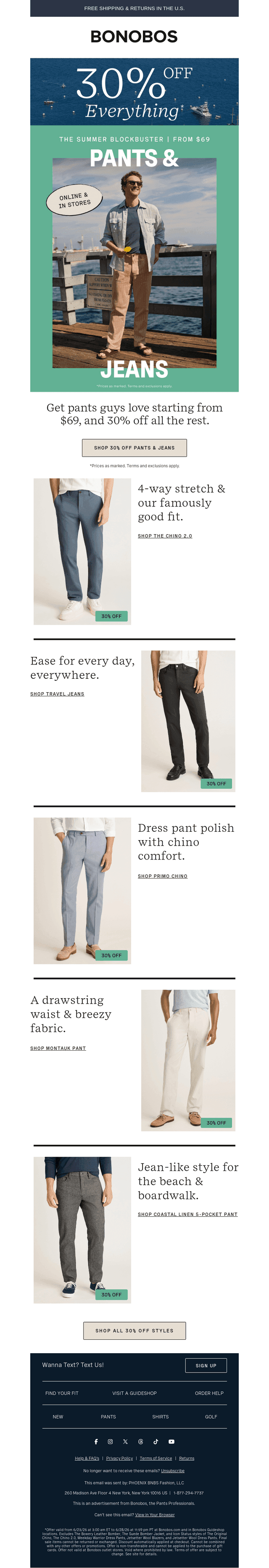 Pants & Jeans from $69 | 30% Off Everything