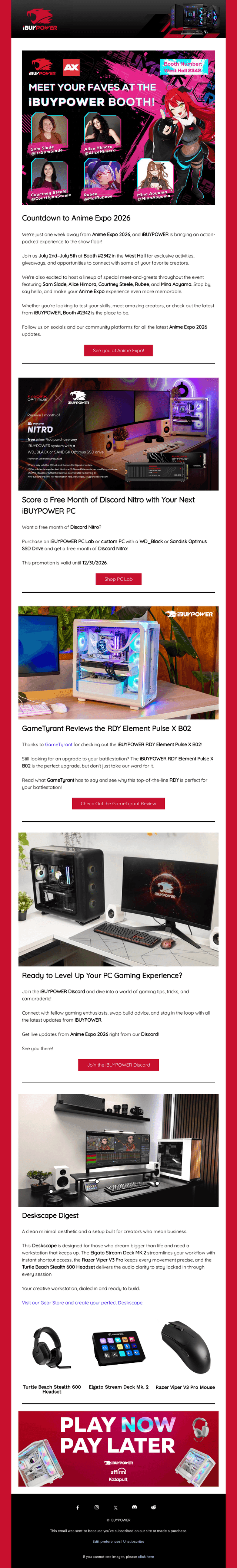 iBUYPOWER email from Thu, Jun 25, 2026
