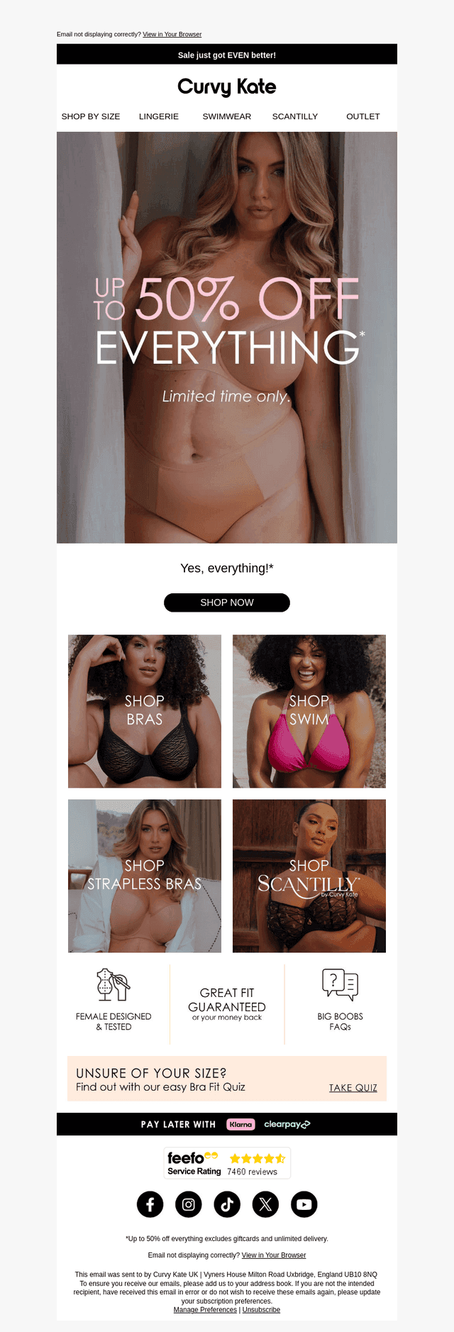 UP TO 50% OFF EVERYTHING❗