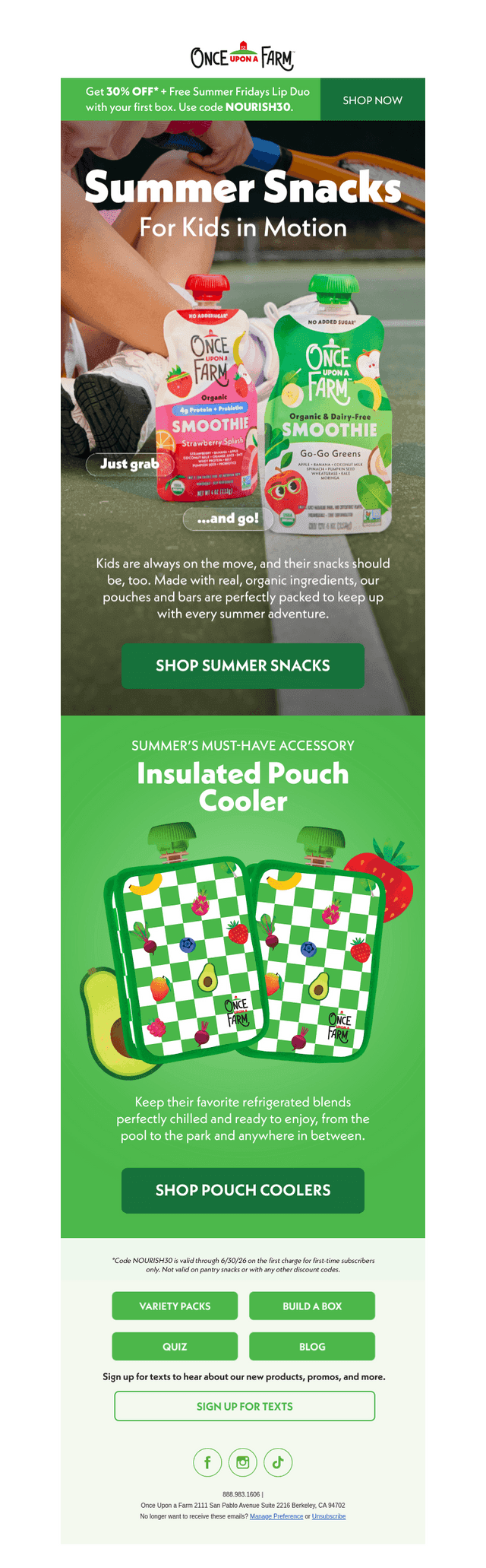 Snacks for Kids in Motion
