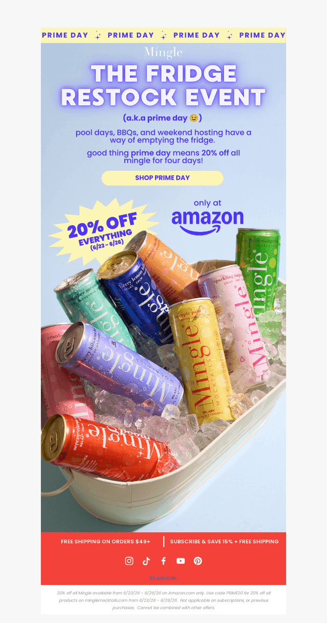 Mingle Mocktails email from Thu, Jun 25, 2026