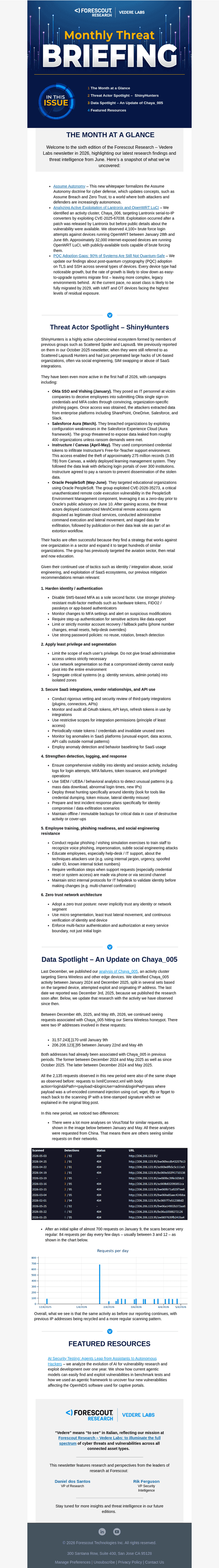 Forescout email from Thu, Jun 25, 2026