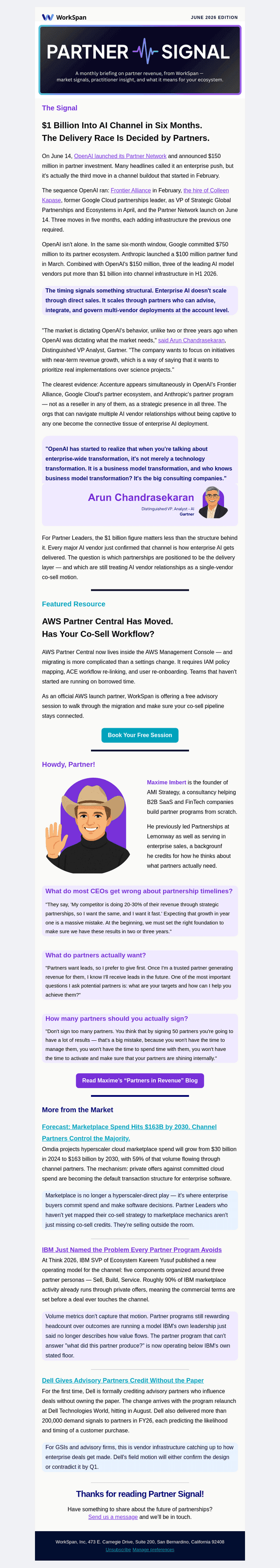 WorkSpan email from Thu, Jun 25, 2026