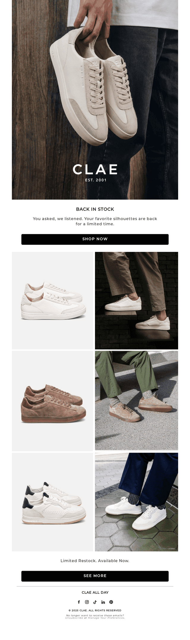 BACK IN STOCK