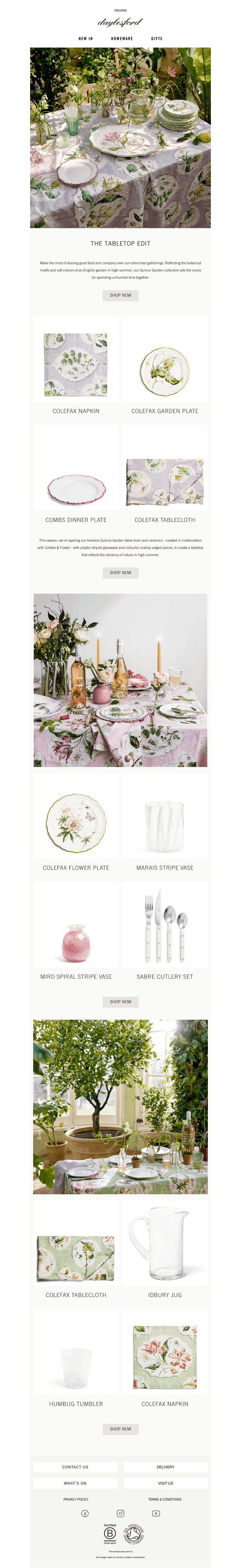 Tablescapes for summer days