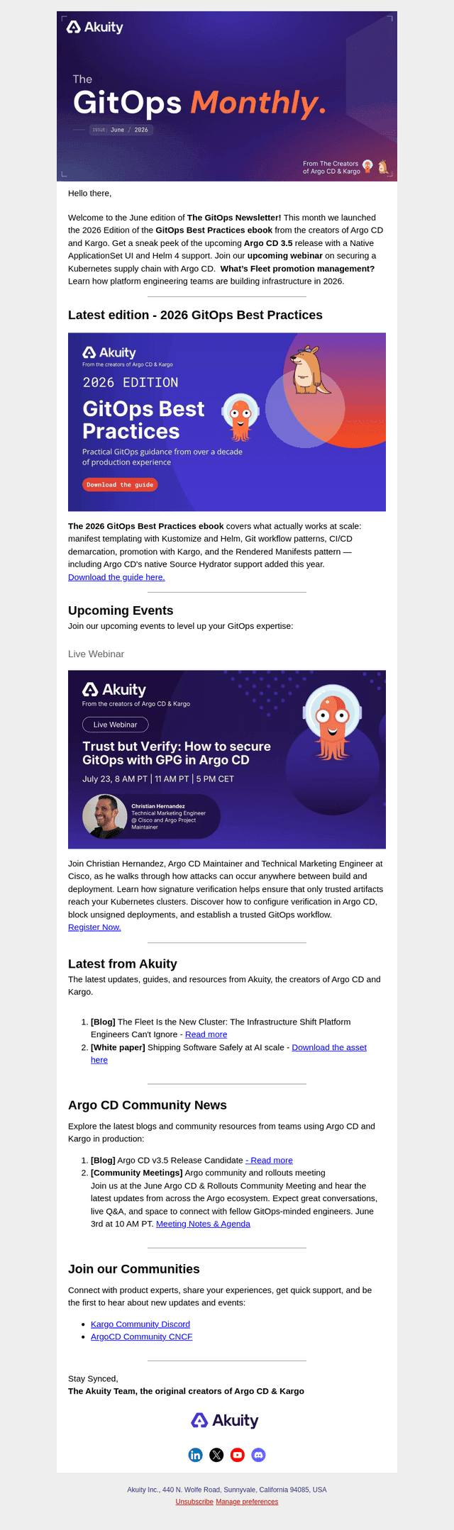 Akuity email from Thu, Jun 25, 2026