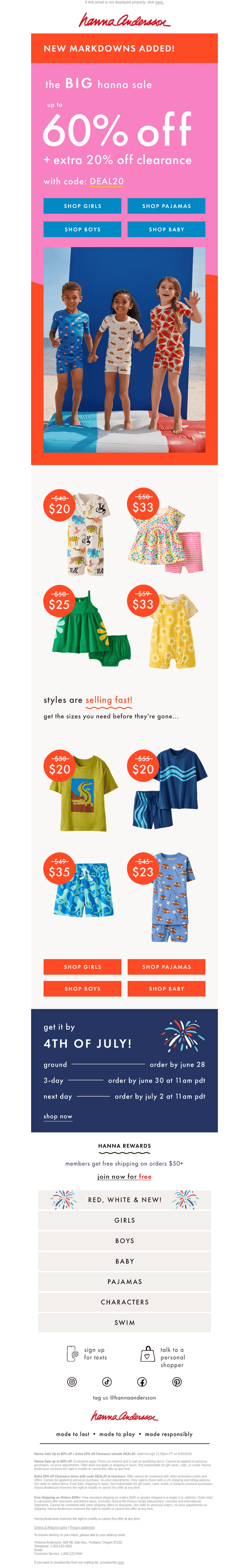 Up To 60% Off + Extra 20% Off Clearance