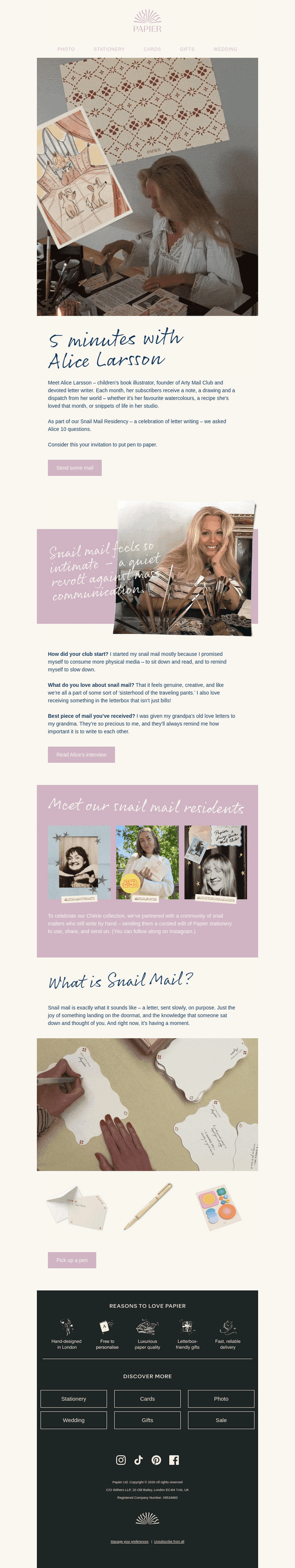 Meet our snail mail residents