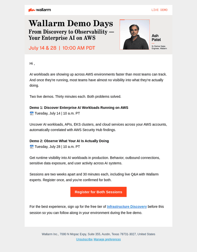 Wallarm email from Fri, Jun 26, 2026