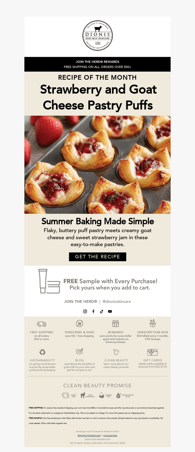 Dionis Goat Milk Skincare email from Fri, Jun 26, 2026