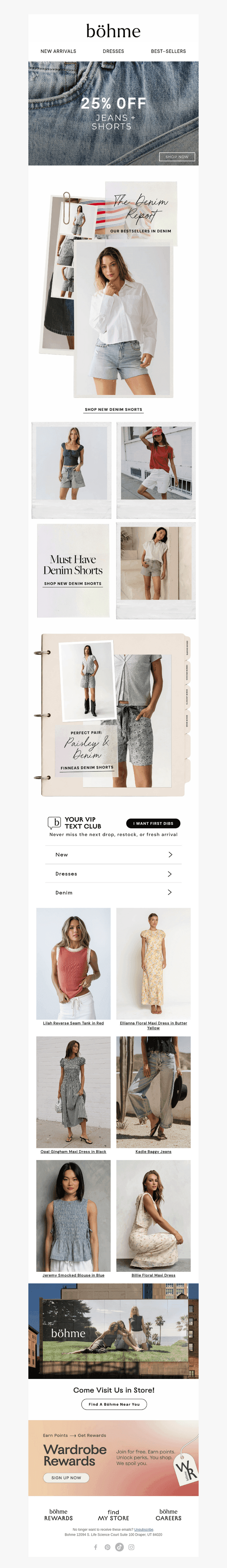 25% Off Jeans & Shorts!
