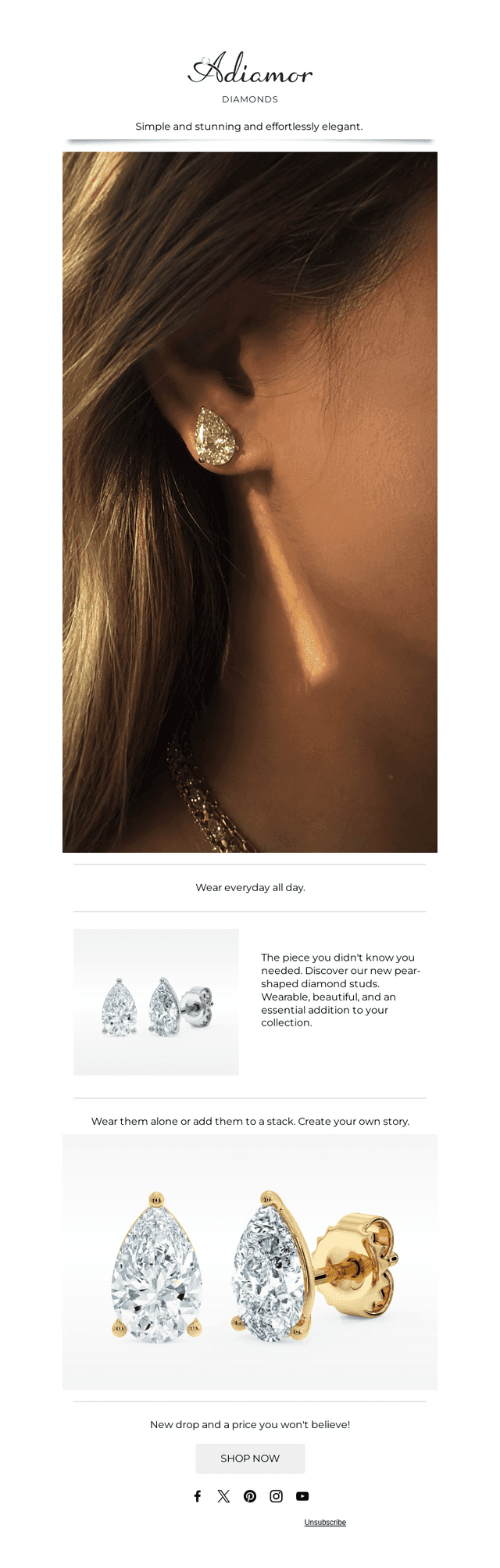 Stunning Pear Studs!
