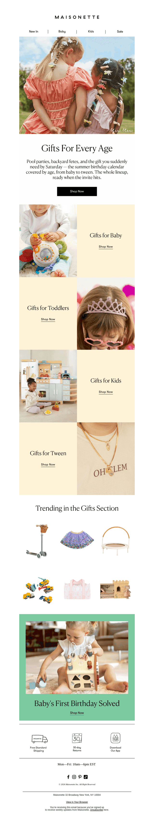 Maisonette email from Sat, Jun 27, 2026