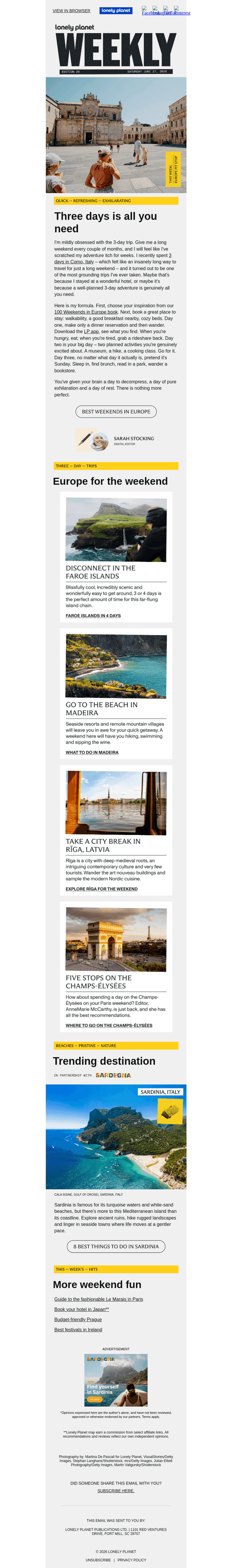10 easy weekend trips in Europe