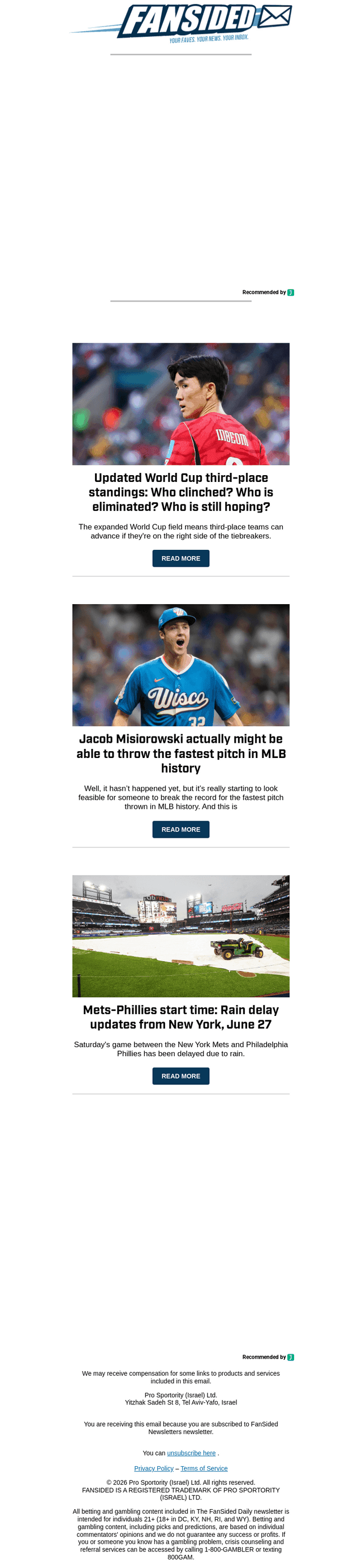 FanSided email from Sun, Jun 28, 2026