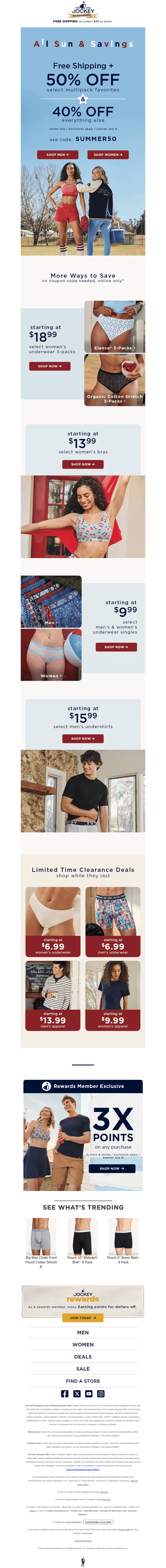 Use code SUMMER50 to save on your entire purchase