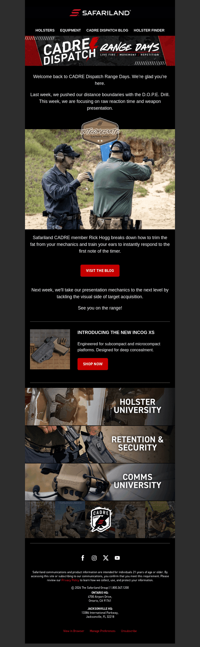 CADRE Dispatch Range Days: #7
