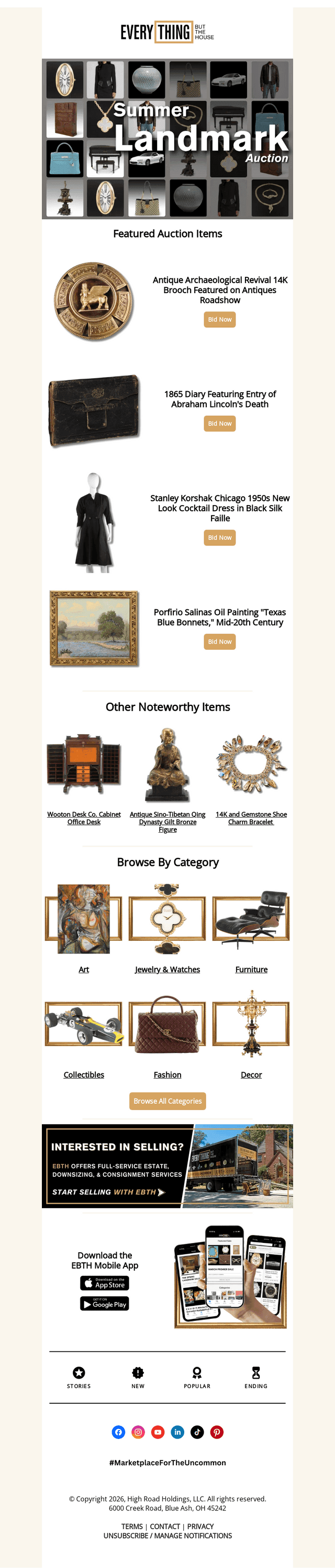 Everything But The House (EBTH) email from Sun, Jun 28, 2026