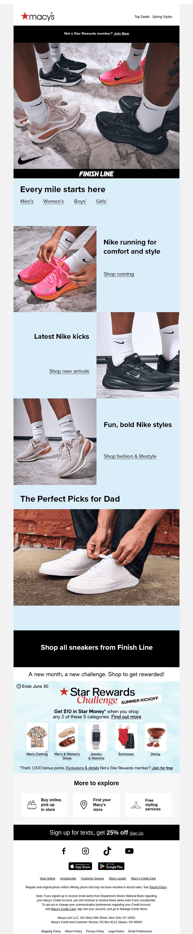 Find the latest Nike styles from Finish Line
