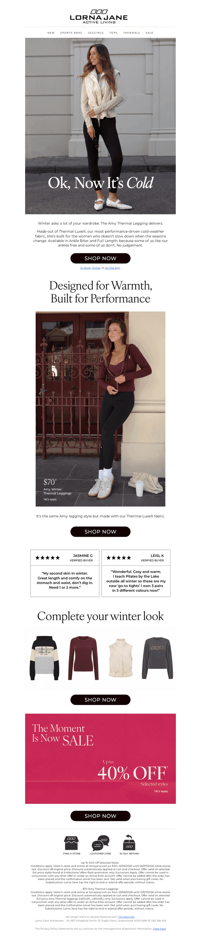 Lorna Jane email from Tue, Jun 30, 2026
