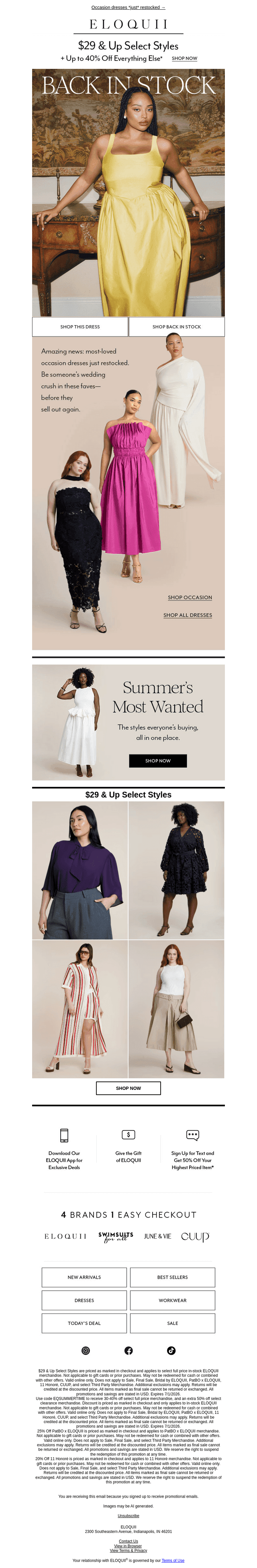 Eloquii email from Tue, Jun 30, 2026