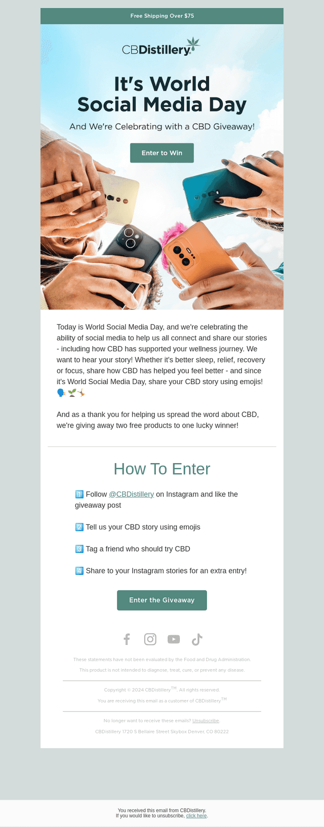 The CBDistillery email from Tue, Jun 30, 2026