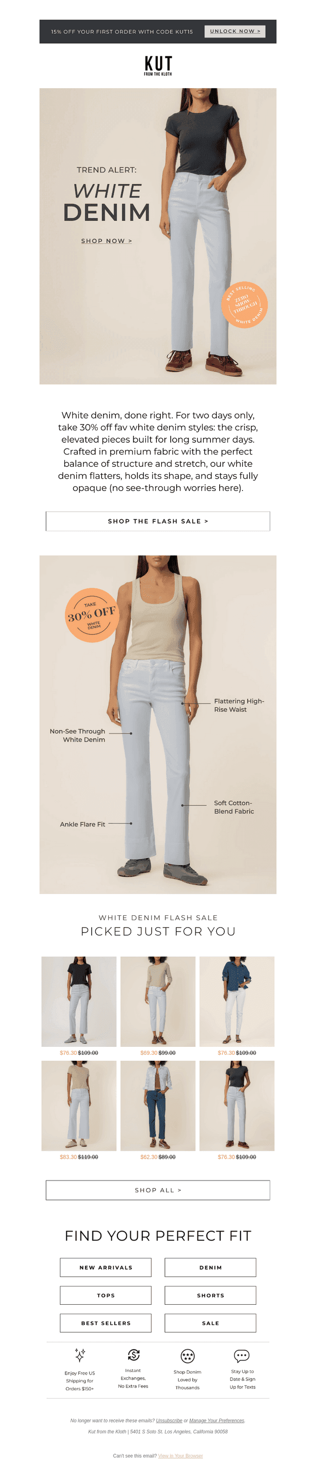 48 Hrs. Only: 30% Off White Denim 🤍