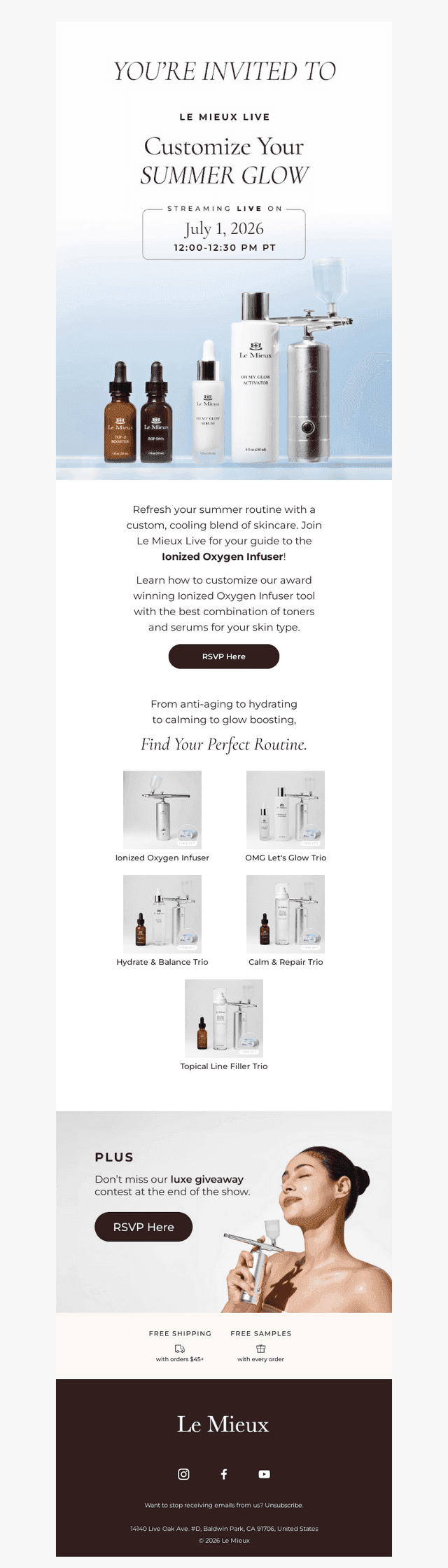 Le Mieux email from Tue, Jun 30, 2026
