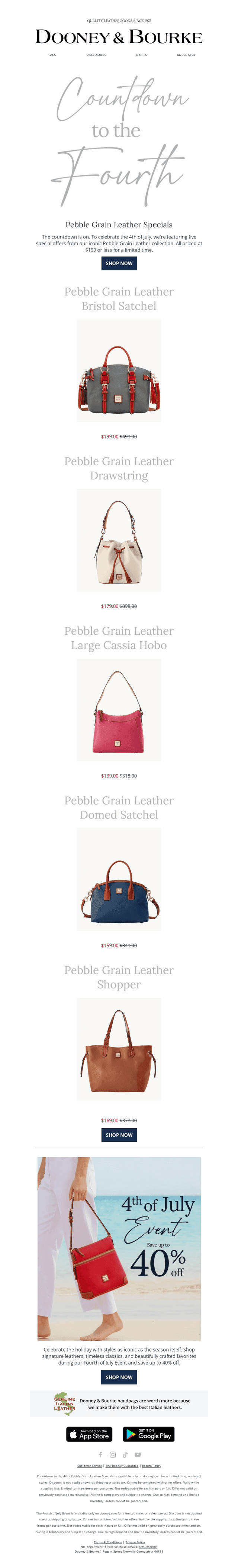 Dooney & Bourke email from Wed, Jul 1, 2026