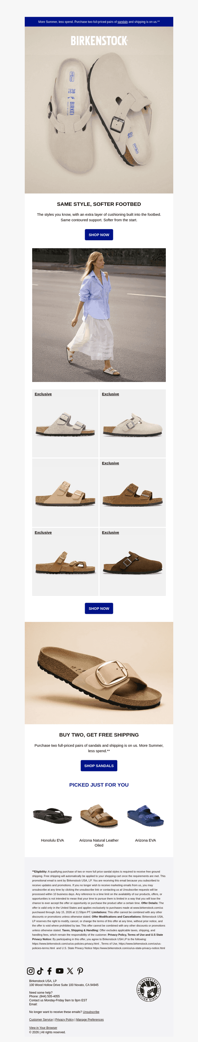 Soft Footbed sandals and clogs