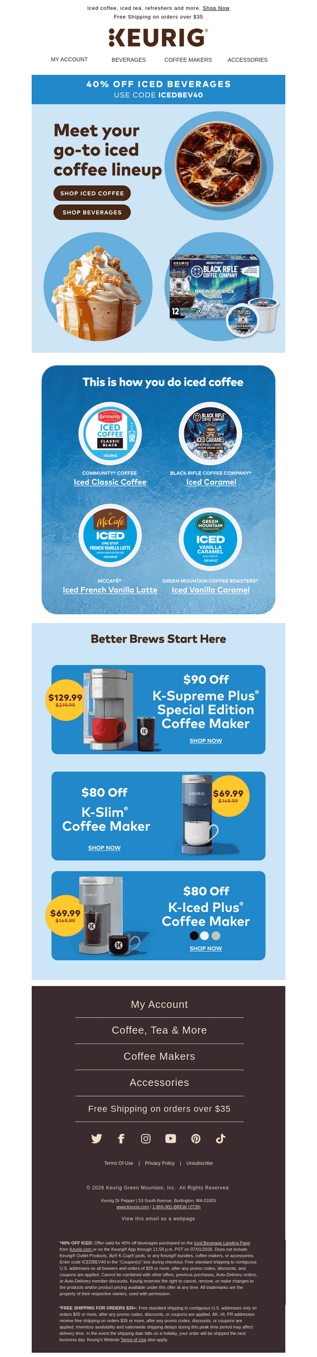 Keep it chill with 40% OFF iced beverages