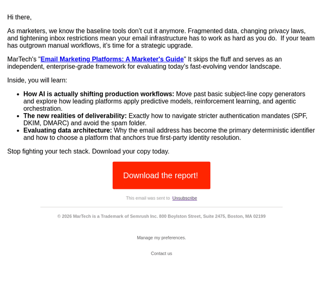 MarTech email from Wed, Jul 1, 2026