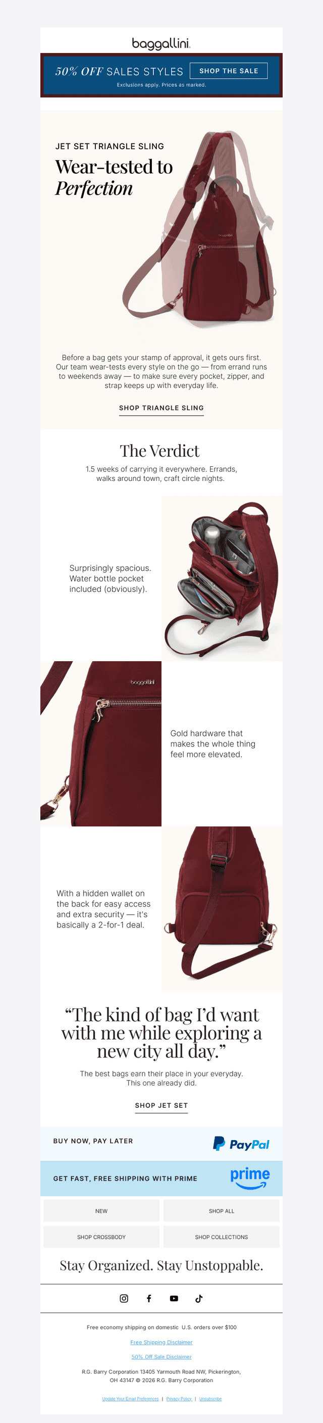 The bag that passed the test