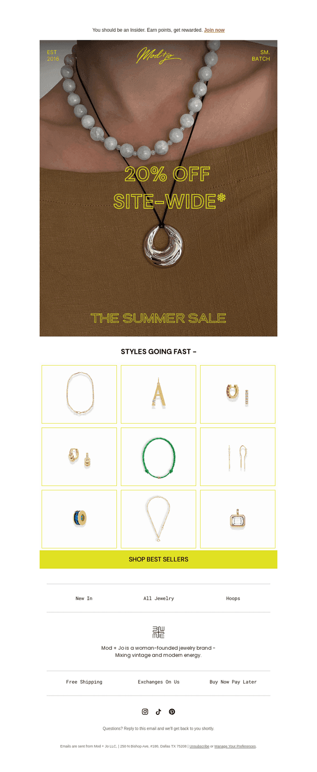 Going Fast in the Sale.