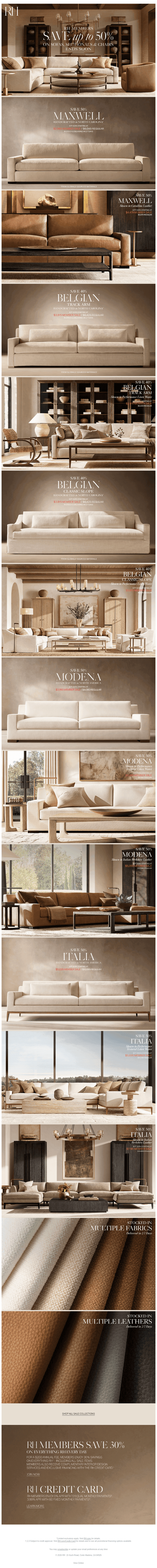 Enjoy Up to 50% Off Sofas, Sectionals & Chairs. Ends Soon.