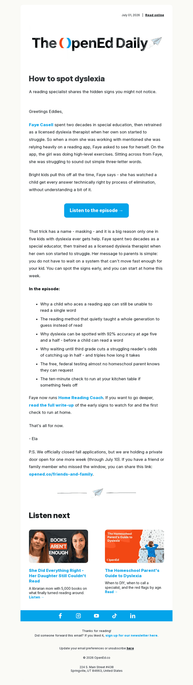 How to spot dyslexia