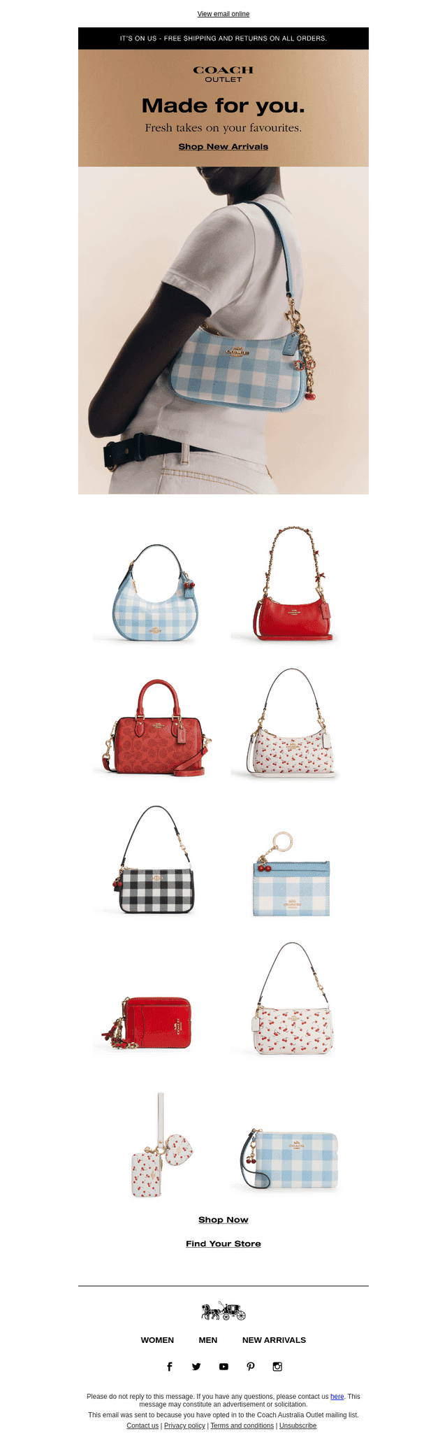 Just In: New Gingham And Cherry Prints. 🍒