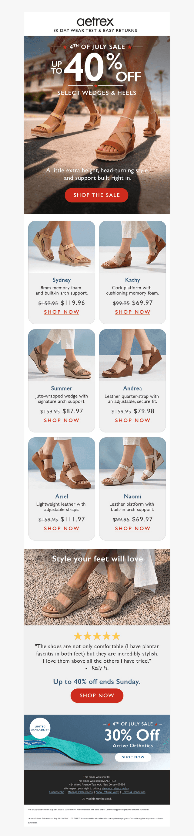 Up to 40% Off Select Wedges & Heels